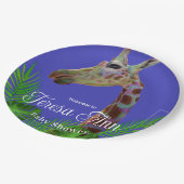 おもしろいファンキーカラフルキリン ペーパープレート (アングル)