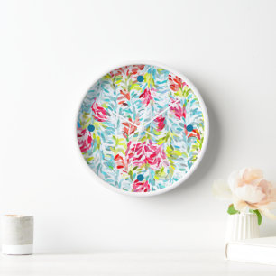 おもしろいファンキーサマーカラー絵を描（ばちゃばちゃ）跳ねるアート 壁時計