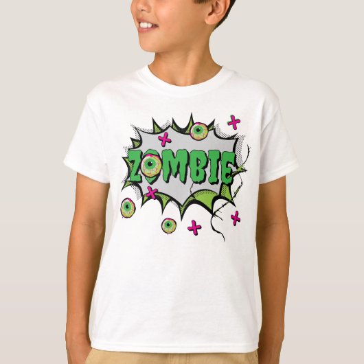 おもしろいファンキーゾンビハロウィーン Tシャツ (正面)