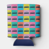 おもしろいファンキーチェッカーボードミニクーパー 缶クーラー (裏面)