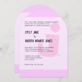 おもしろいファンキーピシンプルンクモダン・モノグラム 招待状 (正面/裏面)