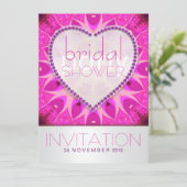 おもしろいファンキーピンクシックブライダルシャワー 招待状 (スタンド正面)