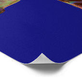 おもしろいファンキーレインボーカラフルキリン ポスター (角)