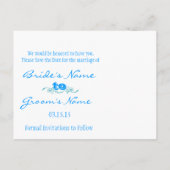 おもしろいファンキー写真と日付を保存する 案内ポストカード (裏面)