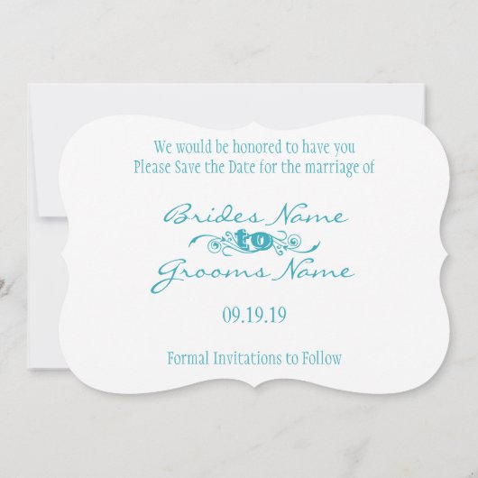 おもしろいファンキー写真の結婚式の日付の保存 セーブザデート (裏面)