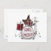 おもしろいファンキー鶏はがき ポストカード (正面/裏面)