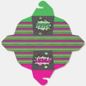 おもしろいファンキー「トリックまたはトリート」ハロウィンポップ・アートのの好意ボックス フェイバーボックス (見開き)