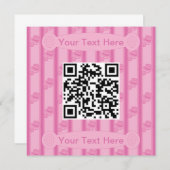 おもしろいファンシーおよび刑事QRコード 招待状 (正面/裏面)