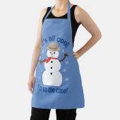 おもしろいファンシーで全てのクール雪だるま刑事 エプロン (インサイチュ)