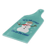 おもしろいファンシーで全てのクール雪だるま刑事 カッティングボード (角)