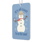 おもしろいファンシーで全てのクール雪だるま刑事 カーエアーフレッシュナー (左)