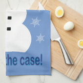 おもしろいファンシーで全てのクール雪だるま刑事 キッチンタオル (四つ折り)