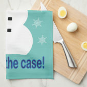 おもしろいファンシーで全てのクール雪だるま刑事 キッチンタオル (四つ折り)