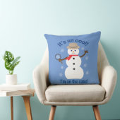 おもしろいファンシーで全てのクール雪だるま刑事 クッション (椅子)