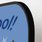 おもしろいファンシーで全てのクール雪だるま刑事 ピックルボールラケット (左詳細)