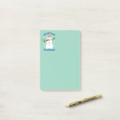 おもしろいファンシーで全てのクール雪だるま刑事 ポストイット (デスク上)