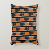 おもしろいファンシーとハロウィン黒猫 アクセントクッション (正面(垂直))