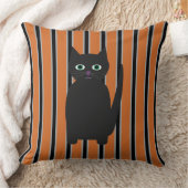 おもしろいファンシーとハロウィン黒猫 クッション (ブランケット)
