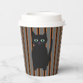 おもしろいファンシーとハロウィン黒猫 紙コップ (裏面)