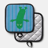 おもしろいファンシーとブルーピクル 鍋敷き (正面/裏面)