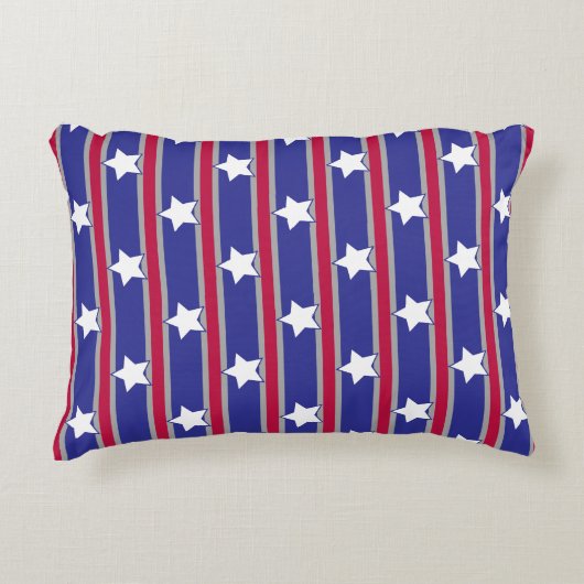 おもしろいファンシーと愛国的な星条旗 アクセントクッション (正面)