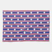 おもしろいファンシーと愛国的な星条旗 キッチンタオル (横)