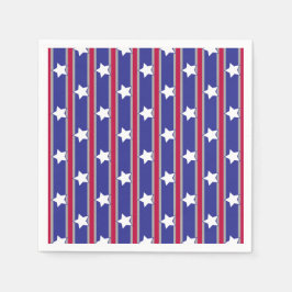 おもしろいファンシーと愛国的な星条旗 スタンダードカクテルナプキン