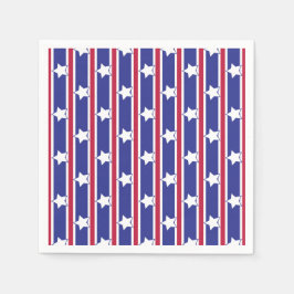 おもしろいファンシーと愛国的な星条旗 スタンダードカクテルナプキン
