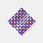 おもしろいファンシーと愛国的な星条旗 スタンダードカクテルナプキン (角)