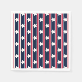 おもしろいファンシーと愛国的な星条旗 スタンダードカクテルナプキン