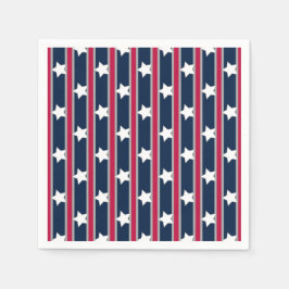 おもしろいファンシーと愛国的な星条旗 スタンダードカクテルナプキン