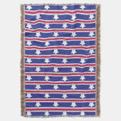 おもしろいファンシーと愛国的な星条旗 スローブランケット (正面縦)