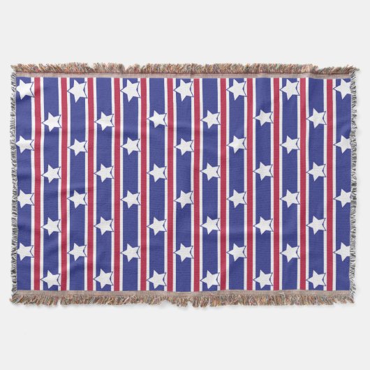 おもしろいファンシーと愛国的な星条旗 スローブランケット (正面)
