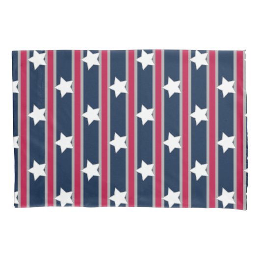 おもしろいファンシーと愛国的な星条旗 枕カバー (正面)