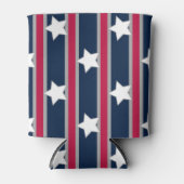 おもしろいファンシーと愛国的な星条旗 缶クーラー (正面)
