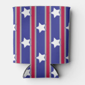 おもしろいファンシーと愛国的な星条旗 缶クーラー (正面)