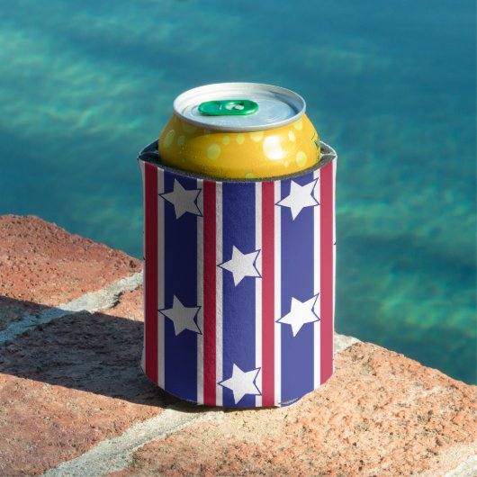 おもしろいファンシーと愛国的な星条旗 缶クーラー (インサイチュ プール)