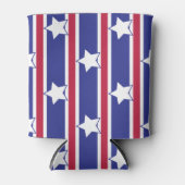 おもしろいファンシーと愛国的な星条旗 缶クーラー (正面)
