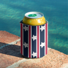 おもしろいファンシーと愛国的な星条旗 缶クーラー