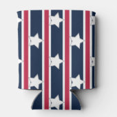 おもしろいファンシーと愛国的な星条旗 缶クーラー (裏面)