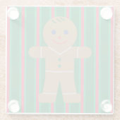 おもしろいファンシージンジャーブレッドマン ガラスコースター (裏面)