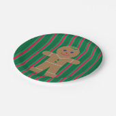 おもしろいファンシージンジャーブレッドマン ペーパープレート (アングル)