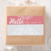 おもしろいファンシーパーティー名タグ – ピンクとグレー ラベル (インサイチュ)