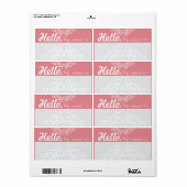 おもしろいファンシーパーティー名タグ – ピンクとグレー ラベル (フルシート)