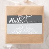 おもしろいファンシーパーティー名タグ – 2トーングレー ラベル (インサイチュ)