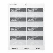 おもしろいファンシーパーティー名タグ – 2トーングレー ラベル (フルシート)