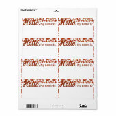 おもしろいファンシーパーティー名タグ – Brick GeoFlowers ラベル (フルシート)