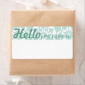 おもしろいファンシーパーティー名タグ – Celadon GeoFlowers ラベル (インサイチュ)