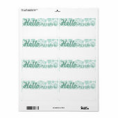 おもしろいファンシーパーティー名タグ – Celadon GeoFlowers ラベル (フルシート)