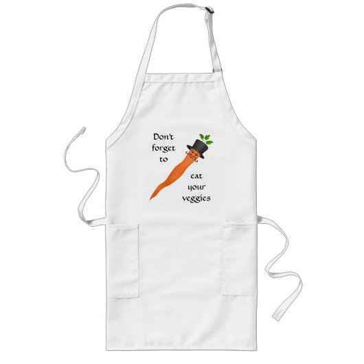 おもしろいファンシー根 ロングエプロン (正面)